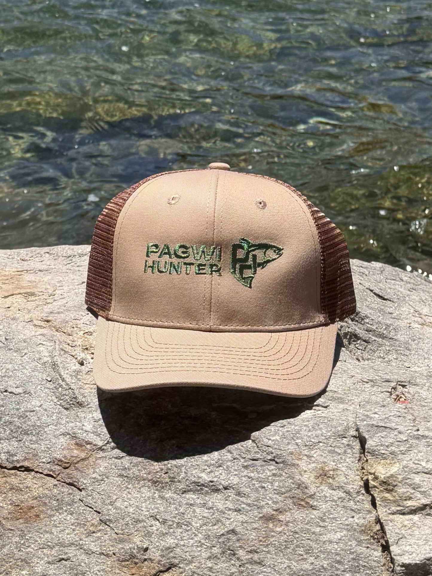 Pagwi Hunter Signature Series Embroidered Trucker Hat | Premium Snapback Fishing Cap